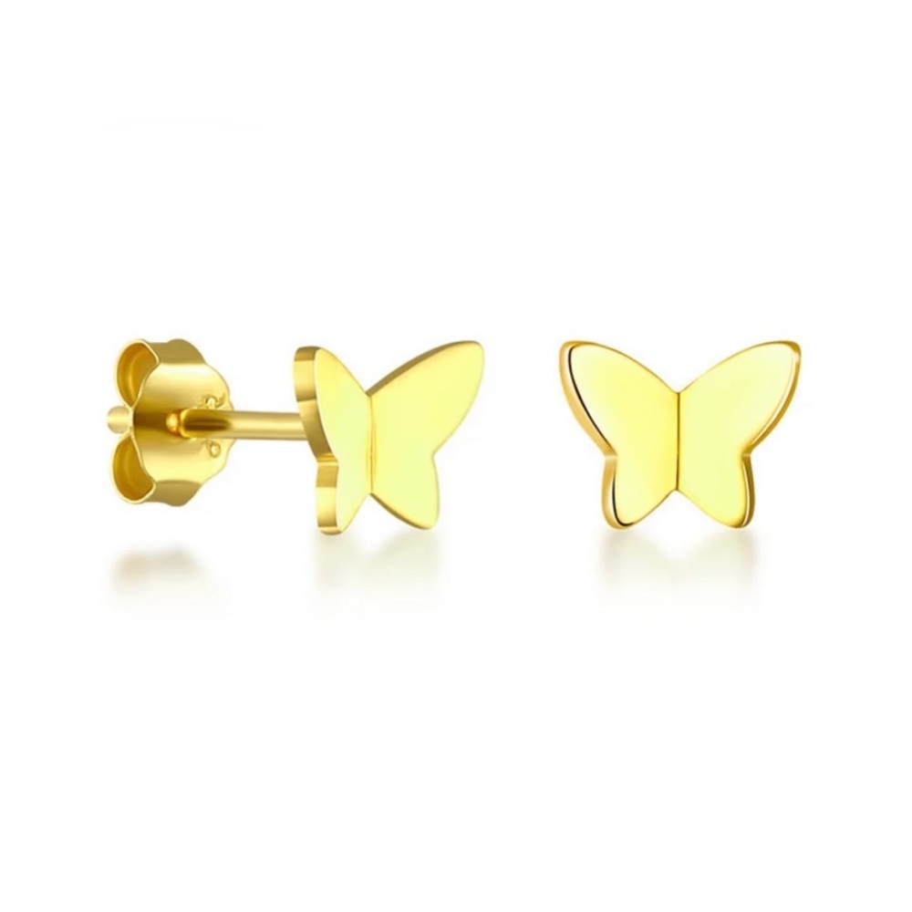 $59 Sterling Silver or Gold Tiny butterfly Stud earrings!